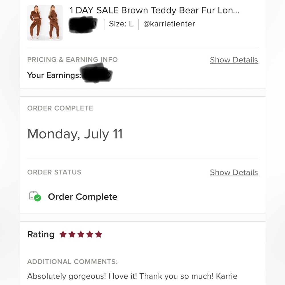 Brown Teddy Bear Fur Long Sleeve Hooded Crop Top and Jogger Pants Two Piece Set - Picture 3 of 15